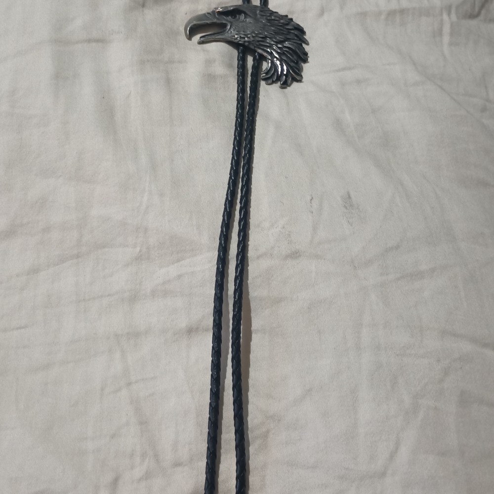 Black Eagle Head Bolo Tie - Men Accessories